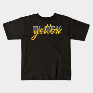 Pittsburgh Black and Yellow Fan Lettering Design Kids T-Shirt